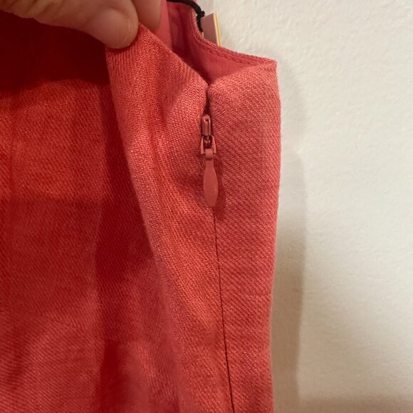 Banana Republic Lina Linen Mini Dress Pink Size 10 Minimal Vacation Beach NWT - Picture 4 of 9